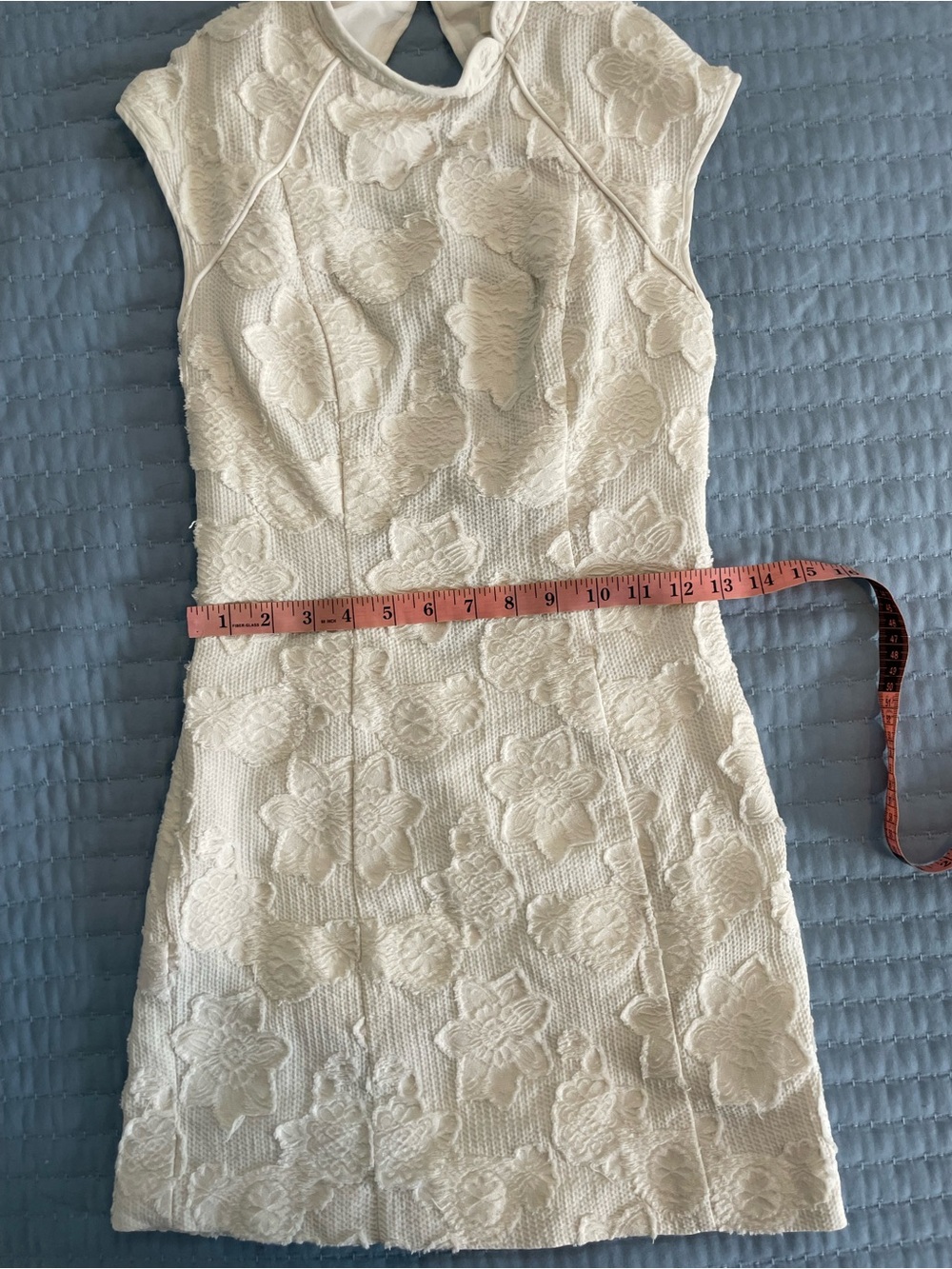silence + noise Ivory Floral Jacquard Mini Dress - Picture 4 of 8